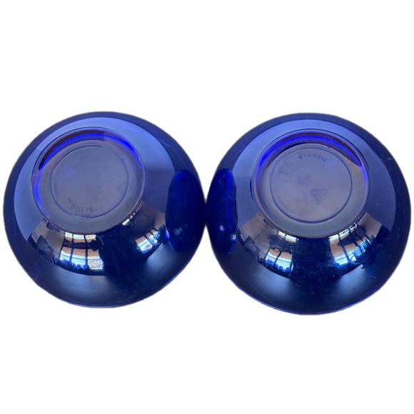 Set of Two Cobalt Blue Glass Bowls - Picture 5 of 5